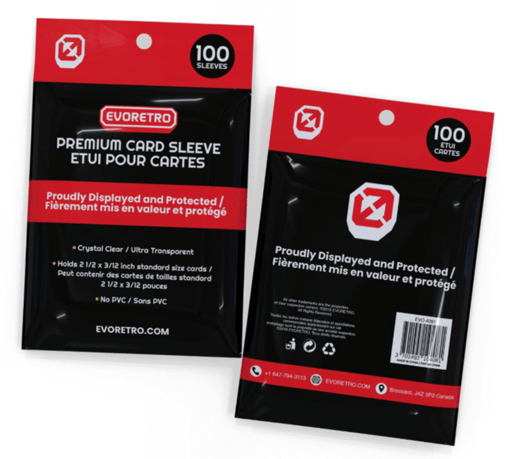 Premium card sleeves for trading cards – protective TCG card sleeves – EVORETRO 100