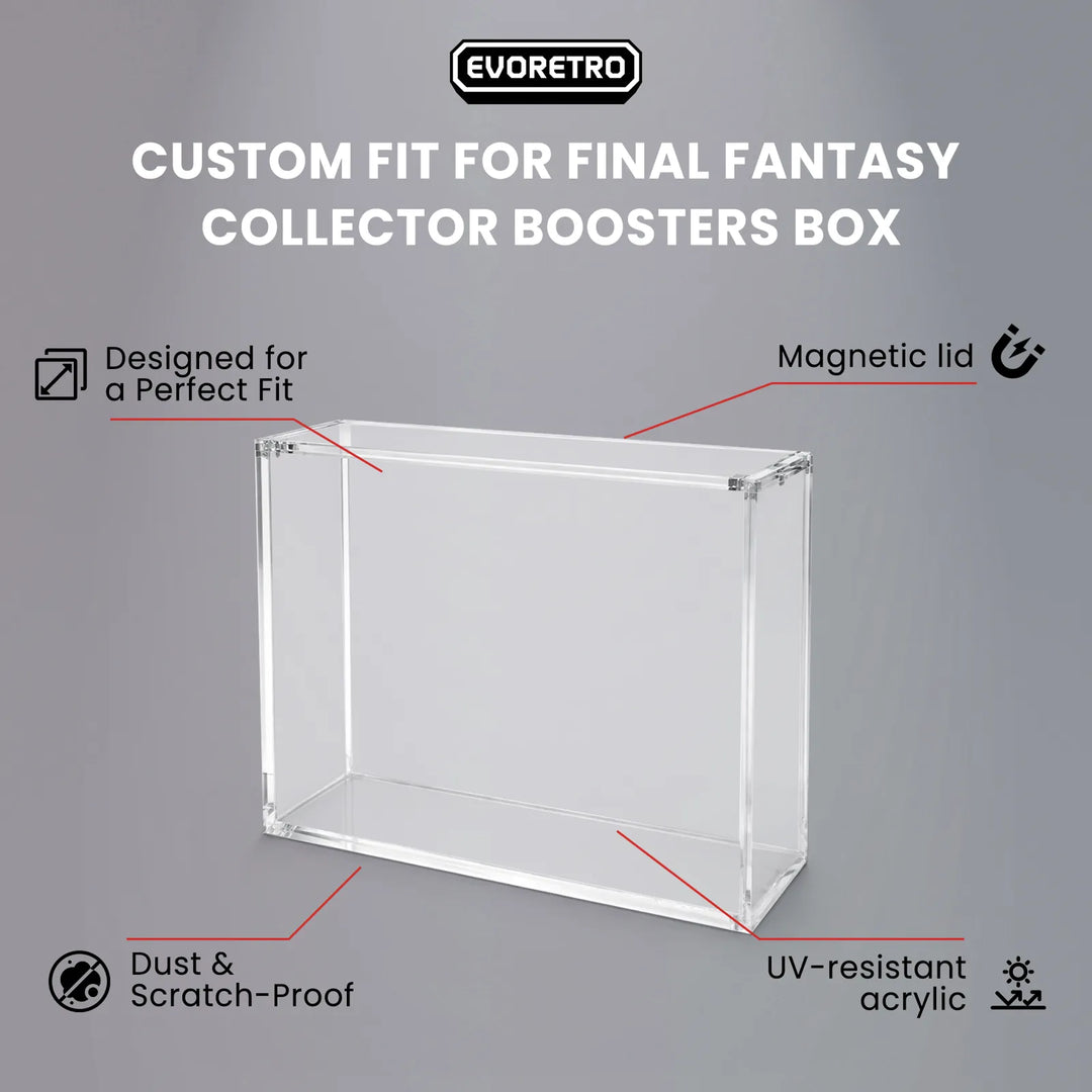 Magnetic Acrylic Display Case for MTG Universes Beyond: Final Fantasy Collector Boosters Box