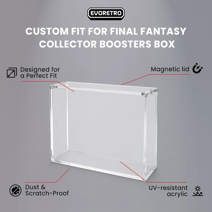 Magnetic Acrylic Display Case for MTG Universes Beyond: Final Fantasy Collector Boosters Box