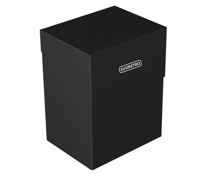 Durable plastic deck case for collectible cards – EVORETRO black closed