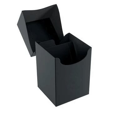 Durable plastic deck case for collectible cards – EVORETRO black open