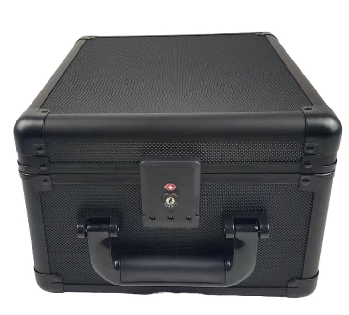 TSA-lock aluminum case for storing and transporting graded cards – EVORETRO closed black