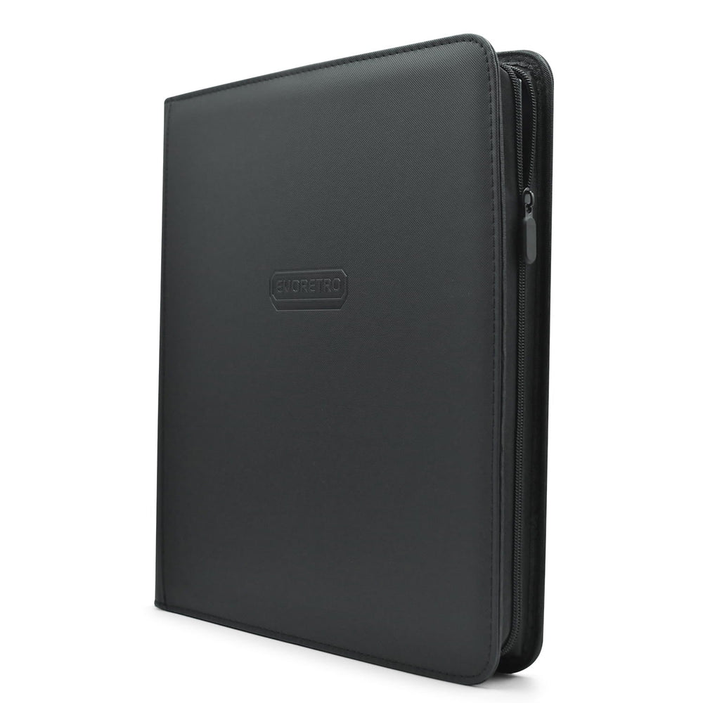 EVORETRO 4x3 trading card binder with zipper black holds 528 cards album storage case