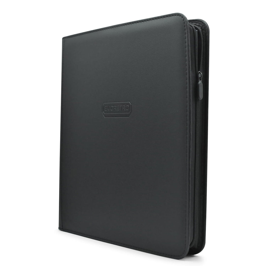 EVORETRO 4x3 trading card binder with zipper black holds 528 cards album storage case