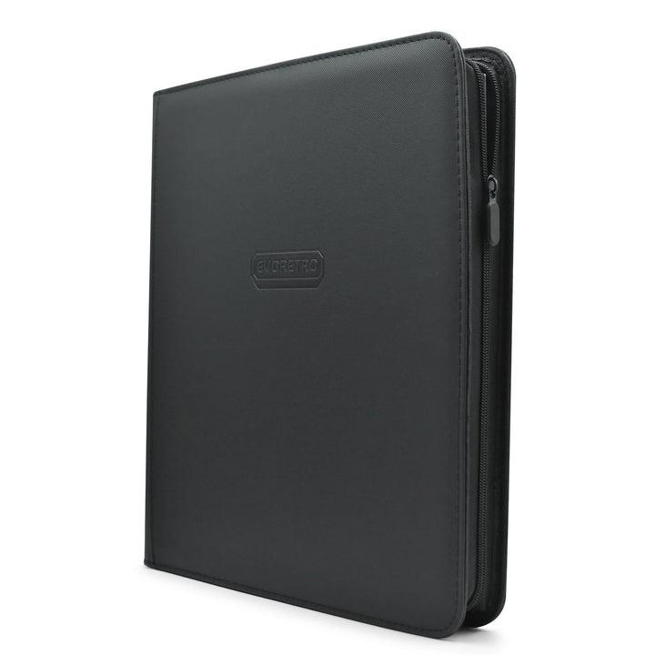 EVORETRO 4x3 trading card binder with zipper black holds 528 cards album storage case