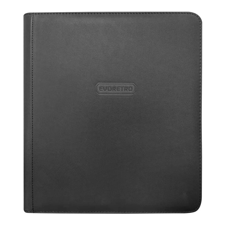 EVORETRO black 4x3 trading card binder front cover zipper album