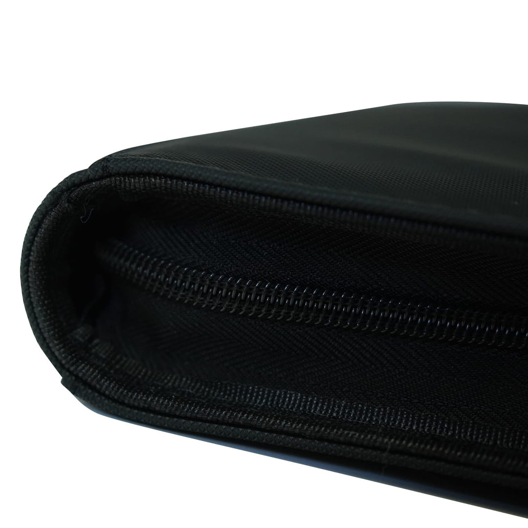 EVORETRO trading card binder zipper detail black protective album case