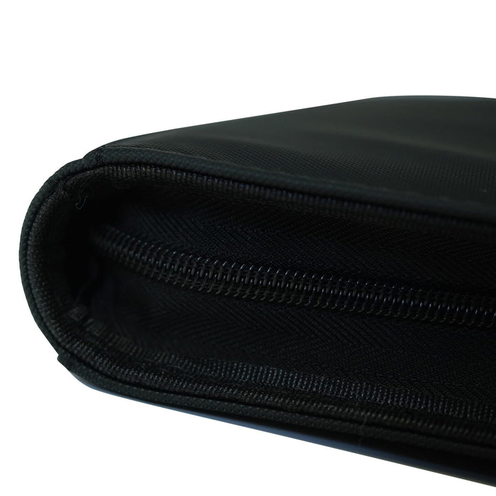 EVORETRO trading card binder zipper detail black protective album case