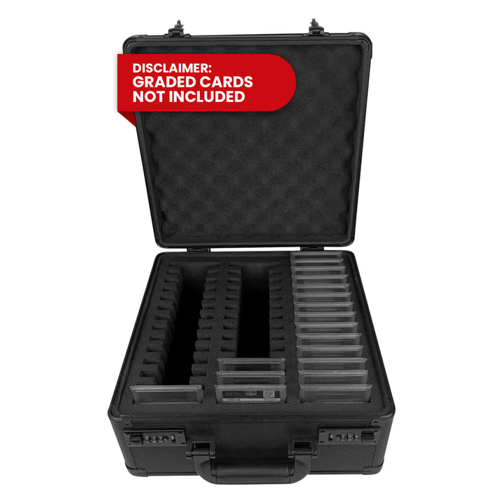 Protective 3-row case for organizing PSA and BGS graded cards – EVORETRO graded card not included