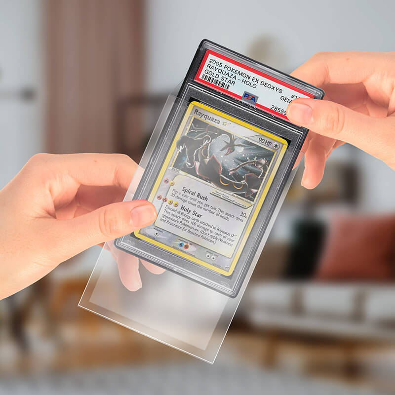 Graded card sleeves for PSA and BGS slabs – protective slab sleeves – EVORETRO