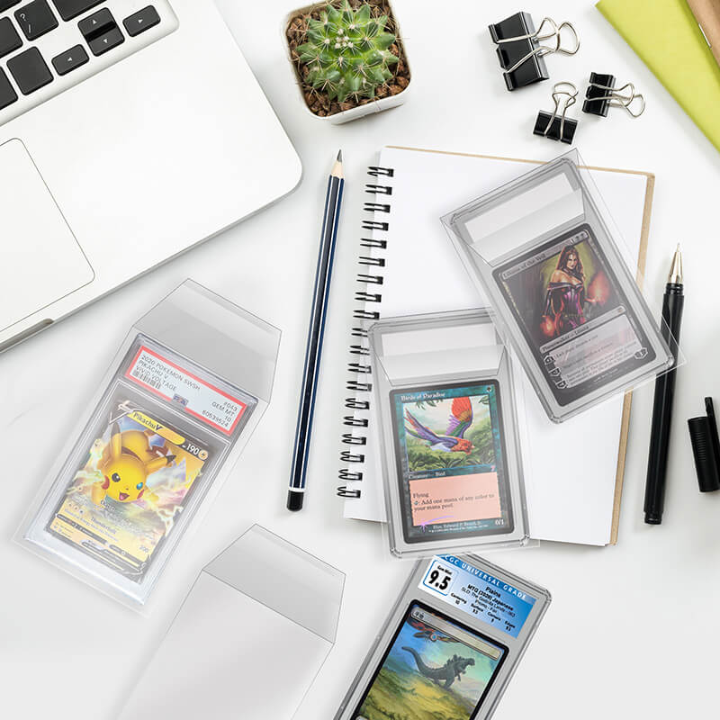Graded card sleeves for PSA and BGS slabs – protective slab sleeves – EVORETRO