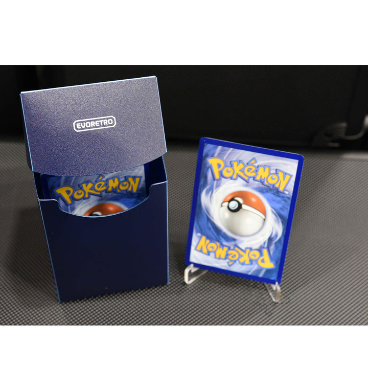 Durable plastic deck case for collectible cards – EVORETRO pokemon blue open