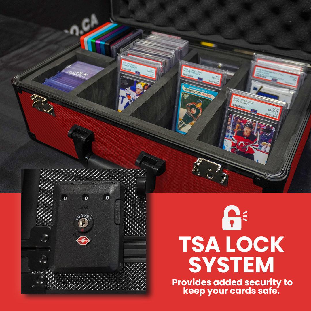 aluminum graded card storage box tsa lock