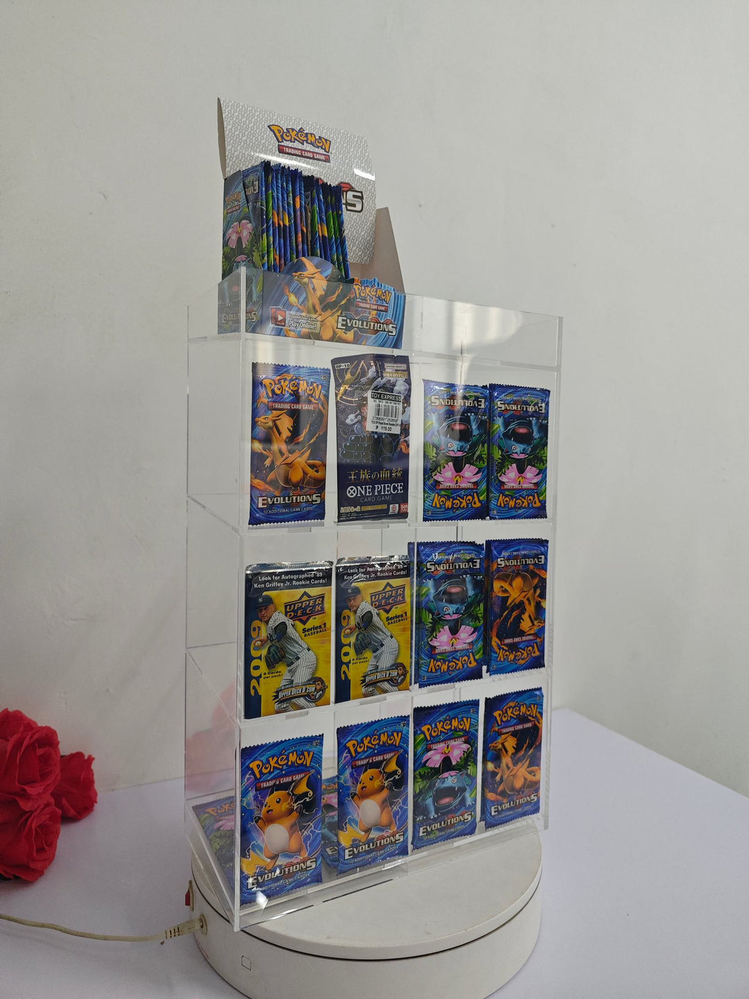 booster pack acrylic display stand