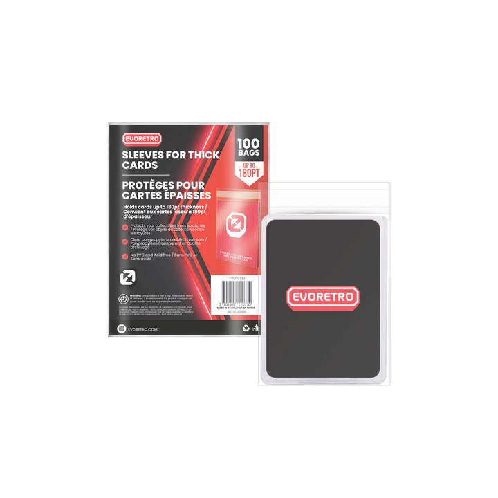 Large Card Sleeves – Fits Thick Cards Up to 180pt (Pack of 100)